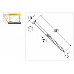 DMX 310504 - CS 05045 Wkręt ciesielski 5x45 - (200/op) 